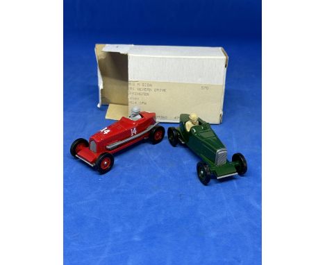 Lledo Aston Martin and Alfa Romeo Diecast 1922 Racing car Model one green one red. Not in original box. Good condition. We co