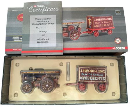 Corgi Vintage Glory Of steam CC20309 Garrett Showmans Tractor and Trailer J Rowland. 1/50 Scale. Limited Edition No. 0067 of 