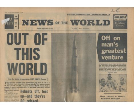 Space Publications Collection includes News of The World 1968 (Man on the Moon), hardback books - Beyond the Solar System by 