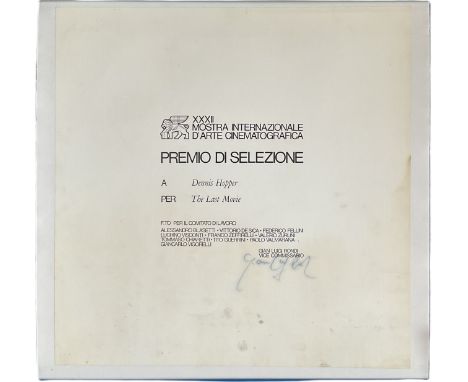 Dennis Hopper - The Last Movie - XXXII Mostra Internazionale D'art Cinematografica - Premio Di Selezione - Venice Internation