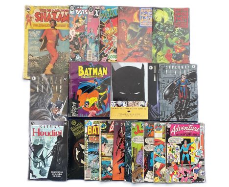 D C Comics Collection includes Superman - 7 Comics, Batman - 6 Comics and 2 Comic Books, Outsiders, Xenobrood, Metal Men, Sha