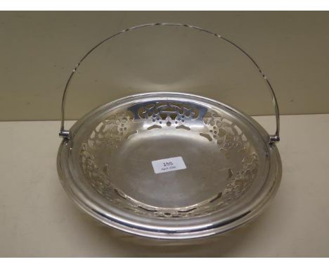 A silver basket with a pierced border Birmingham BP &amp; CW - Width 23cm - no engraving - approx weight 20 troy oz 