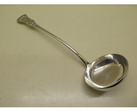 A Victorian Scottish silver ladle Glasgow 1840/41 M&amp;R - Length 35cm - approx weight 8 troy oz - no engraving, good condit