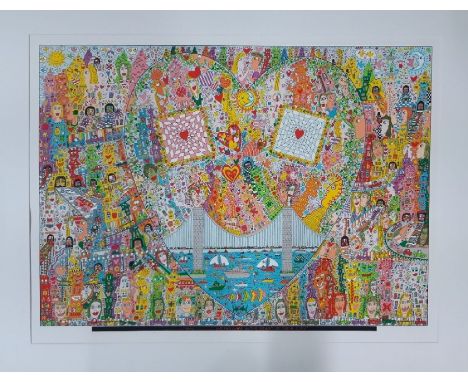 James Rizzi, 1930-2011,  And.. Live and Love in the heart of the City, Lithografie, ca. 112x90 cmJames Rizzi, 1930-2011, And.