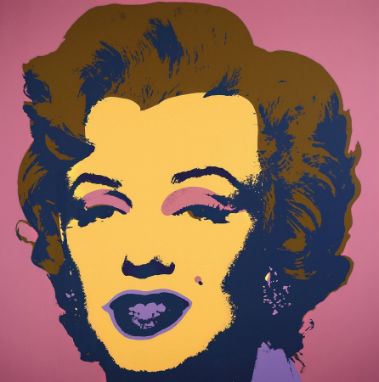 Nach Andy Warhol, Siebdruck auf festem Karton,  Marilyn Monroe, Hrsg. Sunday B. Morning, rückseitig mit Stempel des Hrsg. und