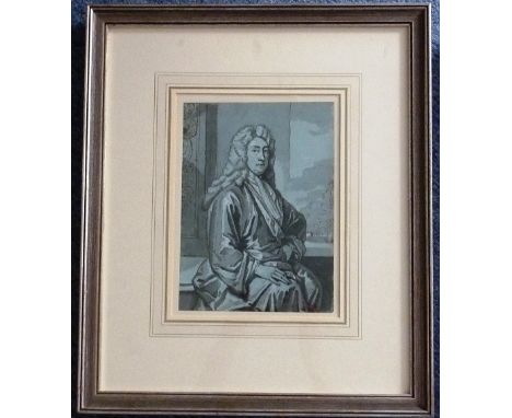 The Brothers Byng, Edward (circa 1676-1753) and Robert (1666-1720), a silver framed and glazed (later) on en grisaille wash t