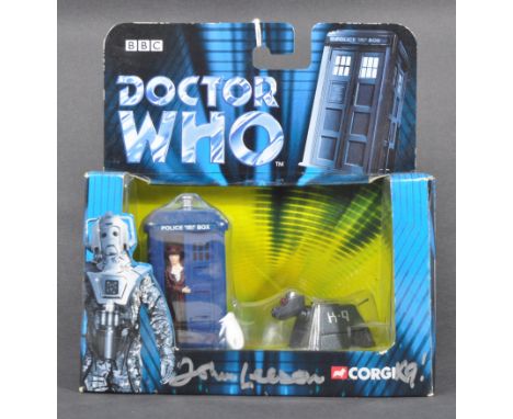 Doctor Who - Corgi Toys - an original vintage Corgi made diecast model set TY96102 ' Tardis &amp; K9 '. Autographed to the fr