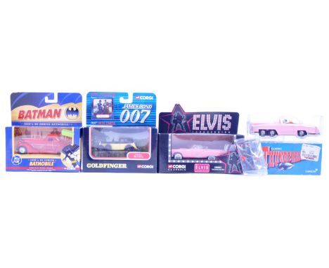 A collection of x4 boxed Corgi TV and Film related diecast model vehicles comprising; CC00602 Thunderbirds FAB 1 with front a