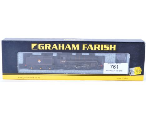 An original boxed Graham Farish made N gauge model railway trainset locomotive engine No. 372-650 Standard Class 4MT 2-6-0 Br