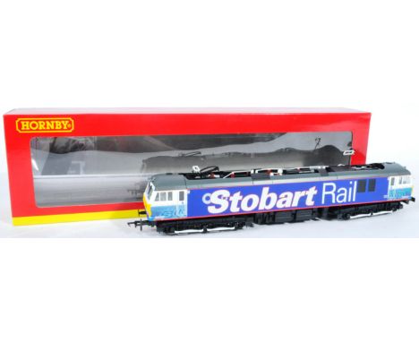 An original vintage boxed Hornby made 00 gauge model railway trainset locomotive engine No. R3057 Class 92 ' Stobart Rail ' 9