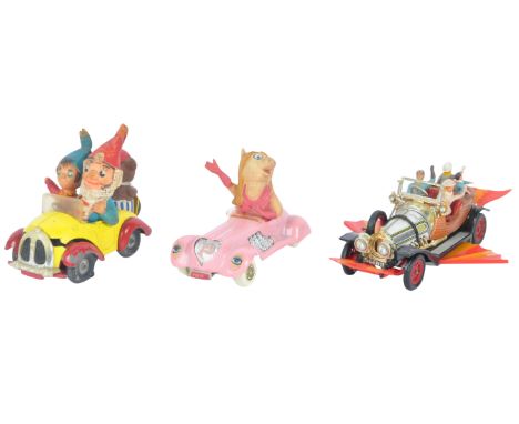A collection of x3 original vintage Corgi Toys TV and film related diecast model cars to include Chitty Chitty Bang Bang with