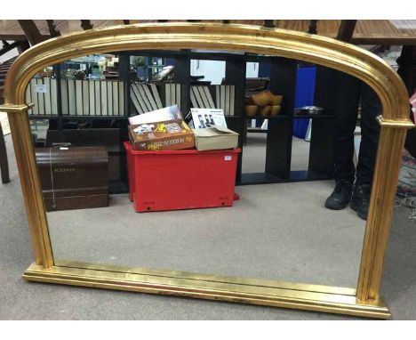 MODERN GILT FRAMED OVER-MANTEL MIRROR
82 x 109cm including frame