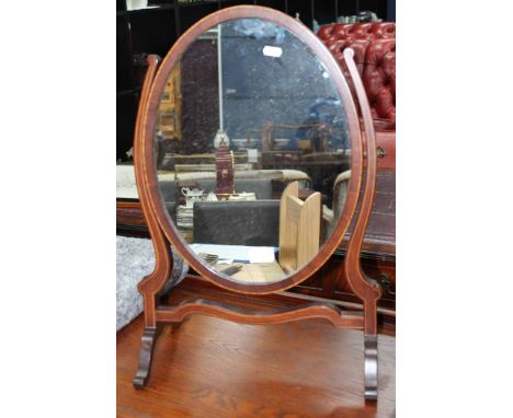 EDWARDIAN REVOLVING MAHOGANY MIRROR