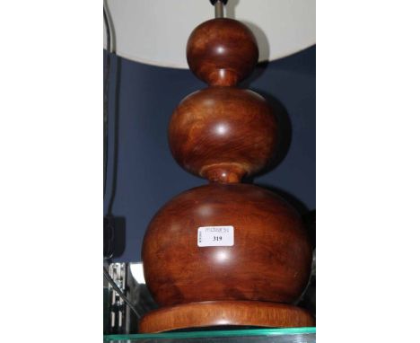 MAHOGANY BULBUS TABLE LAMP