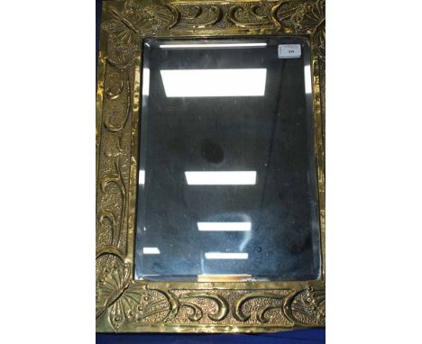 BRASS EMBOSSED WALL MIRROR