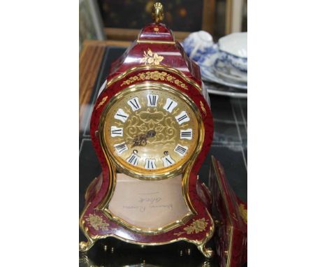 20TH CENTURY BOULLE STYLE CLOCK AND BRACKET