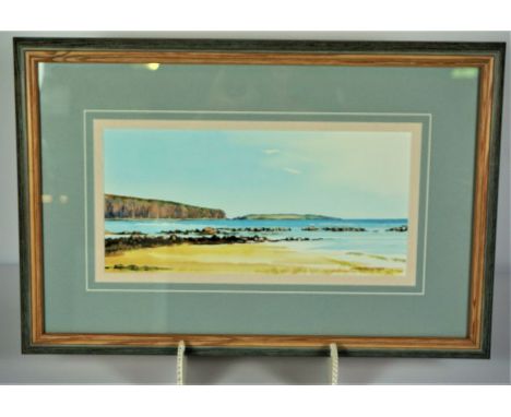 Martin W. M. Prentice, Born 1943, "Dingieshowe &amp; Copinsay Orkney" Watercolour