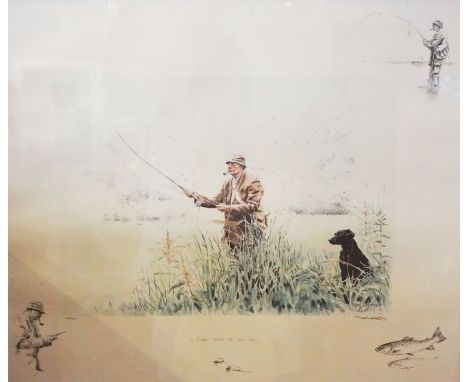 After Ros Goody, "First Catch of the Day", Limited edition colour print, inscribed in pencil