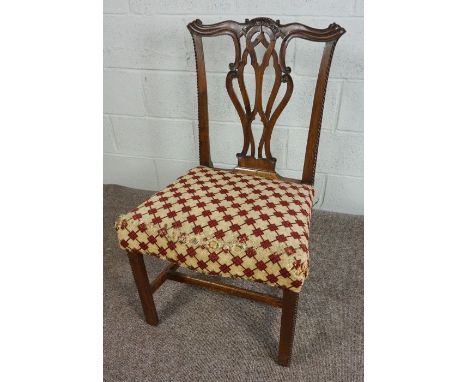 Chippendale Style Mahogany Dining Chair, 94cm highCondition reportAreas of old worm to the chair