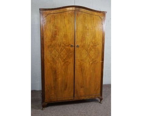 Vintage Walnut Wardobe,187cm high, 124cm wide