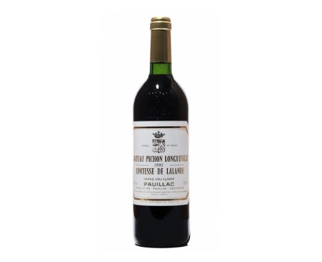 6 bottles Chateau Pichon-Longueville, Comtesse de Lalande 1995 Pauillac, 2me cru classe In original twelve bottle wooden case