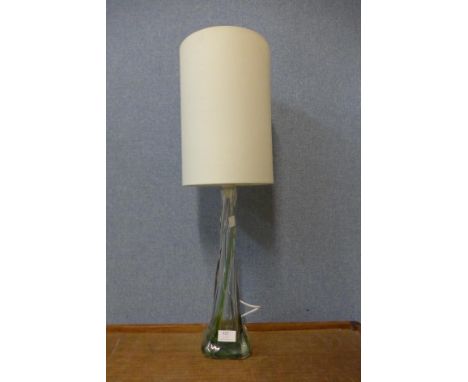 A vintage Italian glass table lamp 