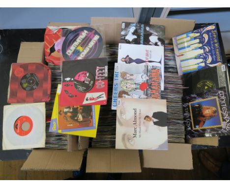 3 long boxes full of 7" singles White Snake, Steve Winwood, Mick Jagger, Howard Jones, Beach Boys, Hawkwind, Michael Jackson,