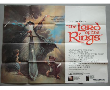 A collection of Vintage British Quad film posters (30 x 40 inch) including The Lord of the Rings (Bakshi version), Porridge /