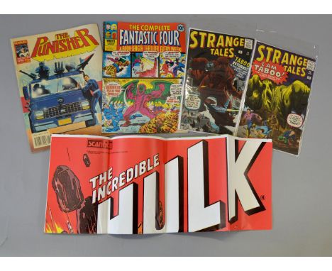 Marvel vintage comics from the 1960's including Strange Tales 77 and 75 British versions featuring artwork of Taboo by Jack K