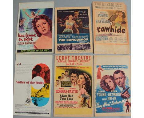 Susan Hayward large collection of film posters, lobby cards, magazines and jewellery including: Picturegoer magazines plus 14