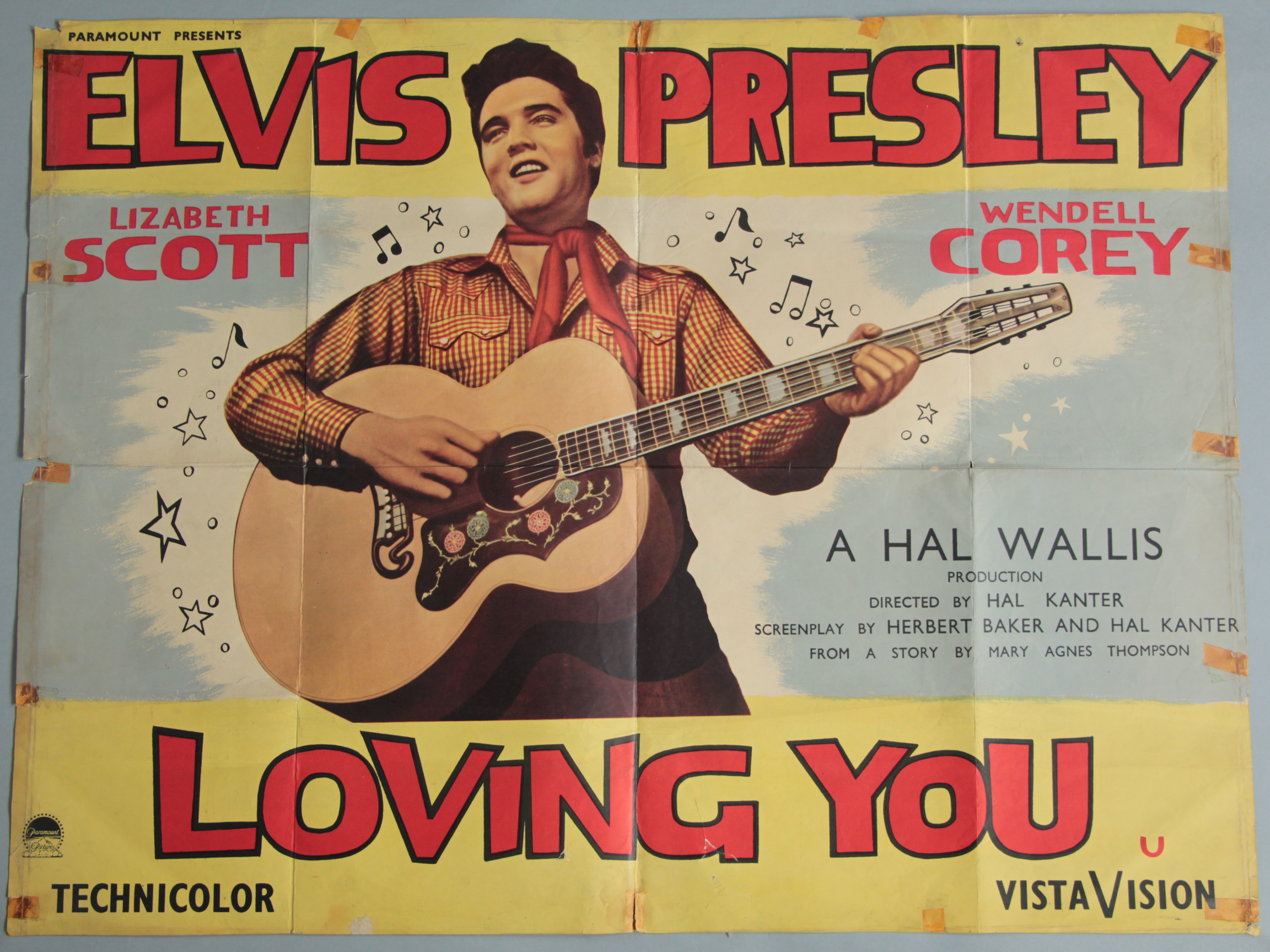 LOVING YOU (1957) ELVIS PRESLEY original British Quad film poster with ...