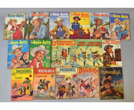 Western Themed vintage comics including All Star Western 112 (DC), Kid Colt Outlaw 21, 22 x2, 23, Two Fisted Tales 38, Wester