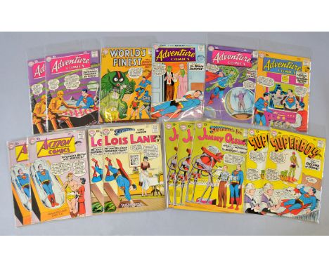 Collection of vintage DC comics from the 1960s including Action Comics 268 x2, Adventure Comics 270, 271, 275 & 276 x2, World