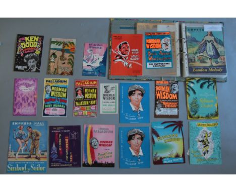 NORMAN WISDOM collection of original theatre flyers and programmes, some signed including The London Palladium show (signed),