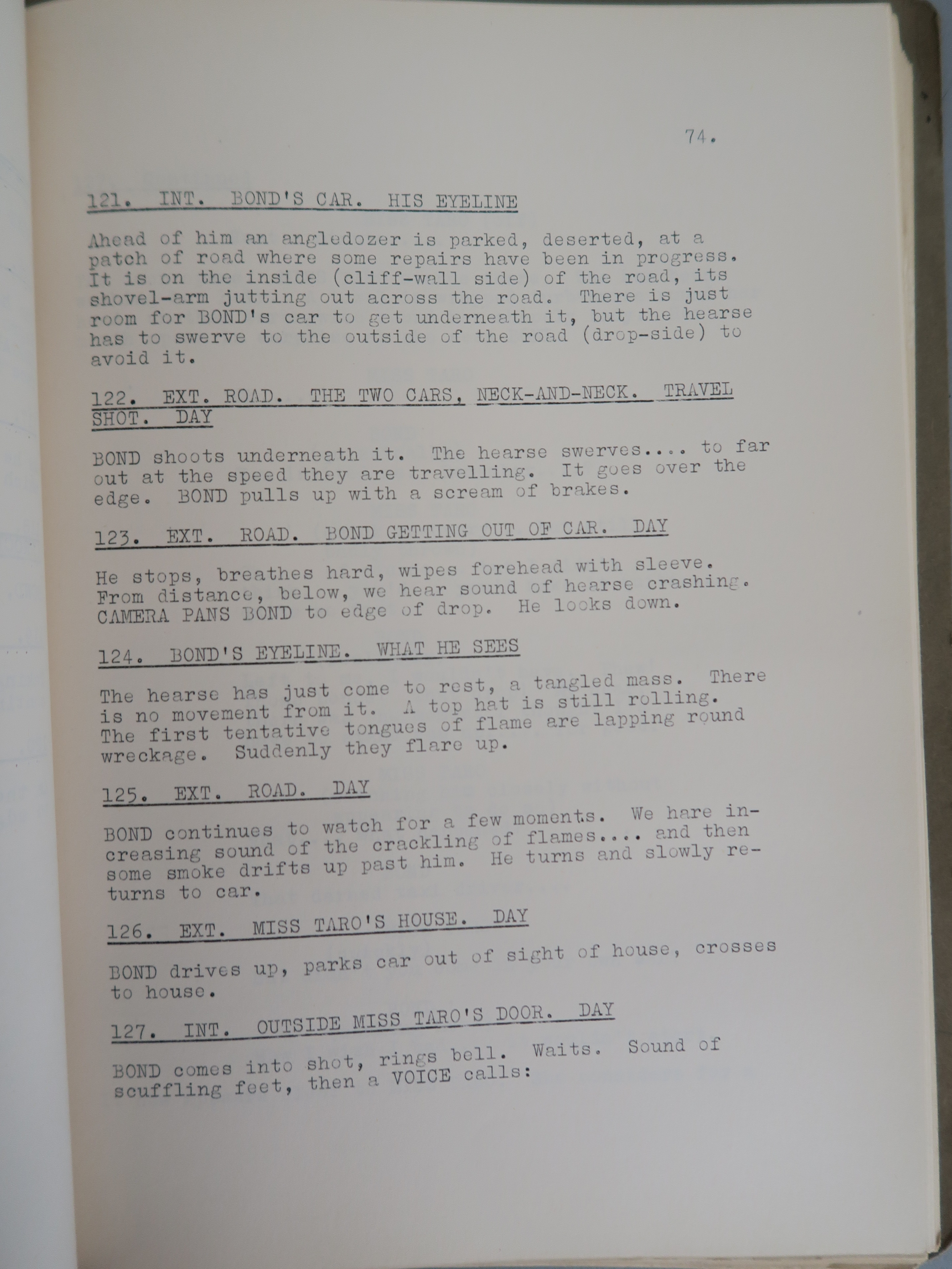 "Dr No" James Bond. A Fourth draft mimeographed typed script dated 12/12/1961, for the first appe