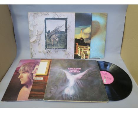 7 LP records inc: Pink Floyd "Meddle", SHVL 795 R-VG/S-GD, Animals SHVL 815, Led Zeppelin, IV Deluxe 241012 GD/GD with inner,