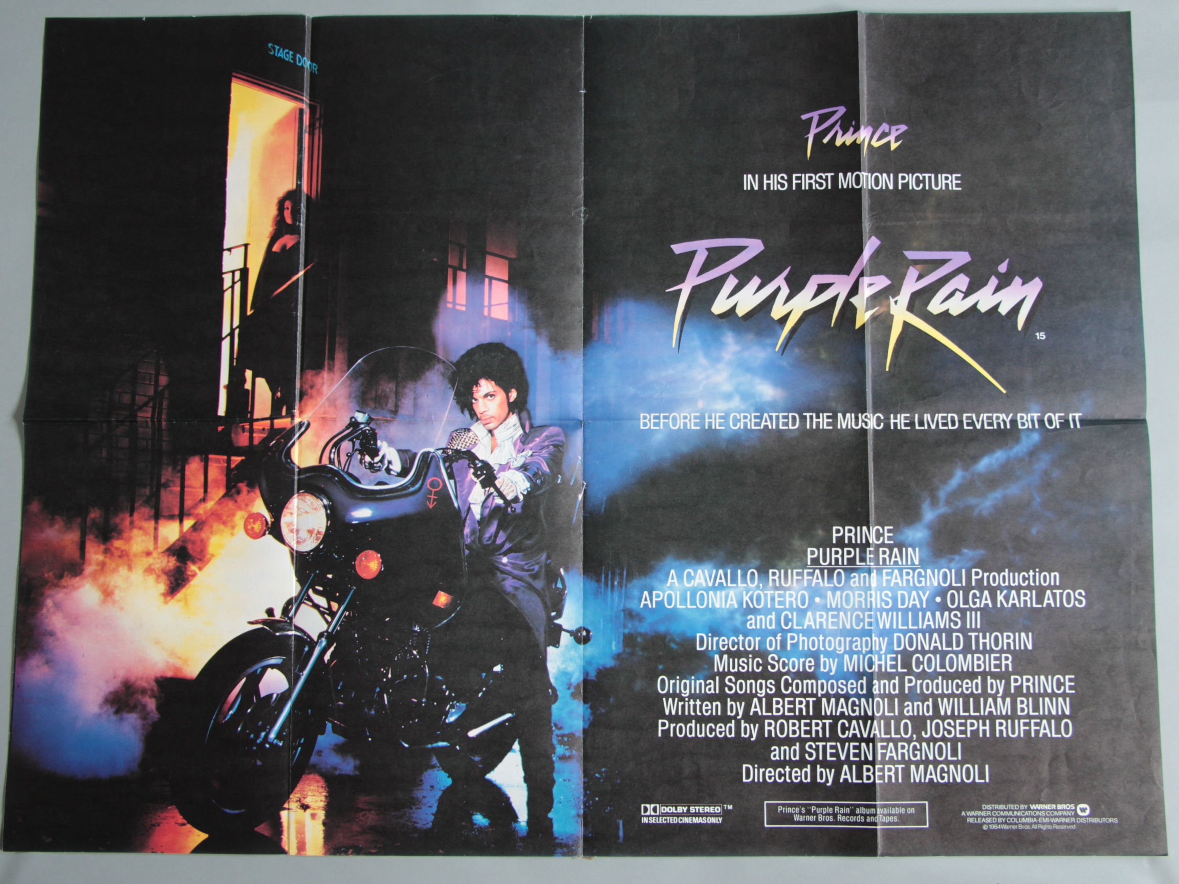 PURPLE RAIN (1984) Original British Quad Film Poster Starring Prince