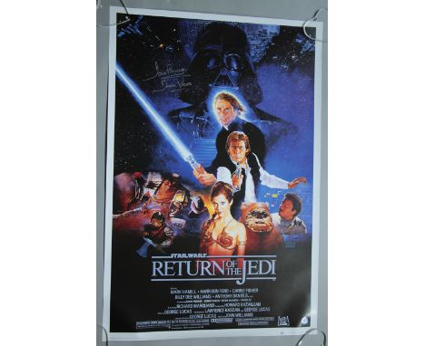 Posters including David Prowse (Darth Vadar) signed Star Wars Return of the Jedi licenced GB Eye of Sheffield (36 x 24 inch, 