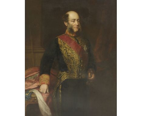 Alexander Glasgow (fl.1859-1884)PORTRAIT OF JOHN ROBERT TOWNSHEND, 3RD VISCOUNT SYDNEY GCB, THREE-QUARTER LENGTH STANDING, IN