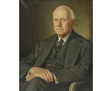 *Sir Oswald Birley (1880-1952)PORTRAIT OF DOREEN LEIGH PEMBERTON, HALF LENGTH SEATED, IN A BROWN DRESSSigned, inscribed 'To J