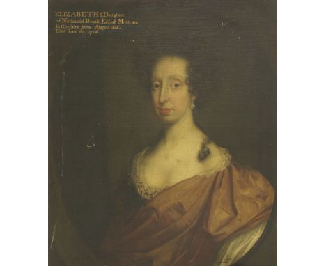 Circle of Garret Morphey (1655-1716)PORTRAIT OF ELIZABETH (1656-1736), DAUGHTER OF NATHANIEL BOOTH OF MOTTRAM, CHESHIRE, HALF