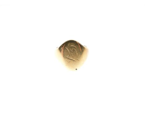 Gentleman's 18ct gold signet ring, size L½, 7.5g approx  