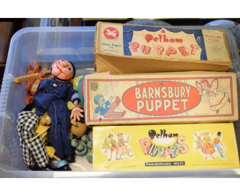 Quantity of loose and boxed Pelham puppets, together with a Barnsbury boxed puppet  