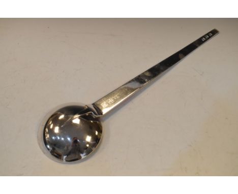 Charles Rennie Mackintosh design silver plated ladle stamped Sabattini Italy, 38.5cm long  