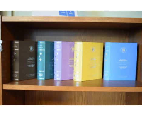 Five Charlie Bears 'Plush Hug Book Collection' comprising; Study Buddy, Paw-Some Facts Directory, Bear-Illiant Guide to Snugg