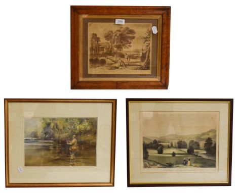 After Claude, an early print of a work from the collection of the Duke of Devonshire, 21cm by 26cm together with a Gerry Ball