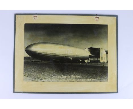 Zeppelin Hindenburg and her sister ship Graf-Zeppelin publicity photographs. This lot consists of six gelatin-silver German-t