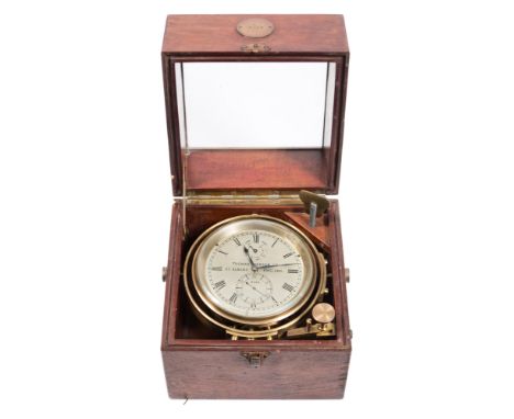 A Two- day marine chronometer by Thomas Mercer Ltd, St Albans:, number 16568,  the silvered dial with Roman numerals, subsidi