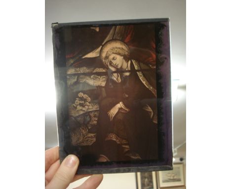 A group of three autochromes by Olive Edis (1876-1955) , circa 1915:, including a portrait of Sir Charles Tomes, seated and d