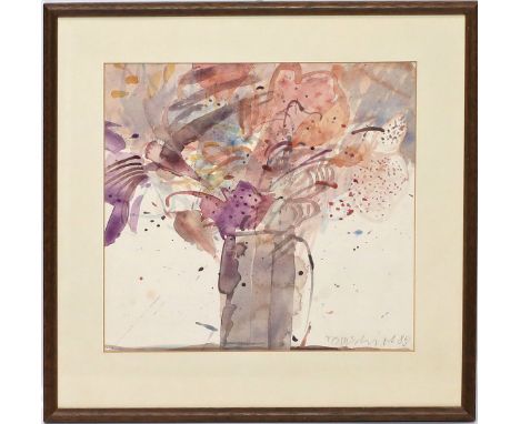 Tomschiczek, Peter (geb. 1940 in Iglau/Mähren) Blumenstrauß. Aquarell, re. u. sign. und dat. (19)83. PP.-Ausschnitt ca. 27,5x
